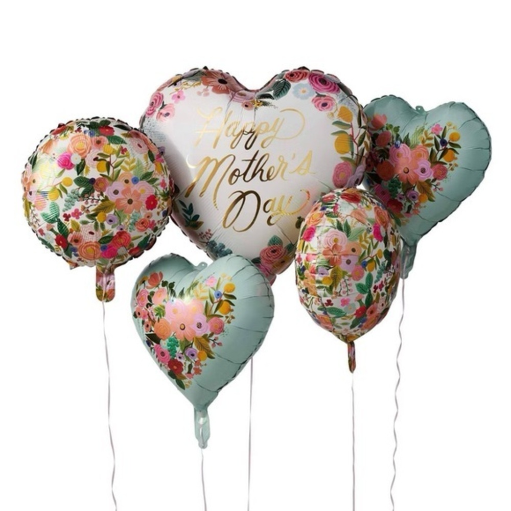 Rifle Paper Co. nwt 5ct Garden Party Mother's Day Foil Balloon Bundle